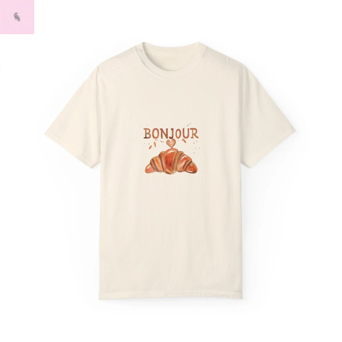Bonjour Croissant Unisex Comfort Colora T-Shirt - The flirty crow