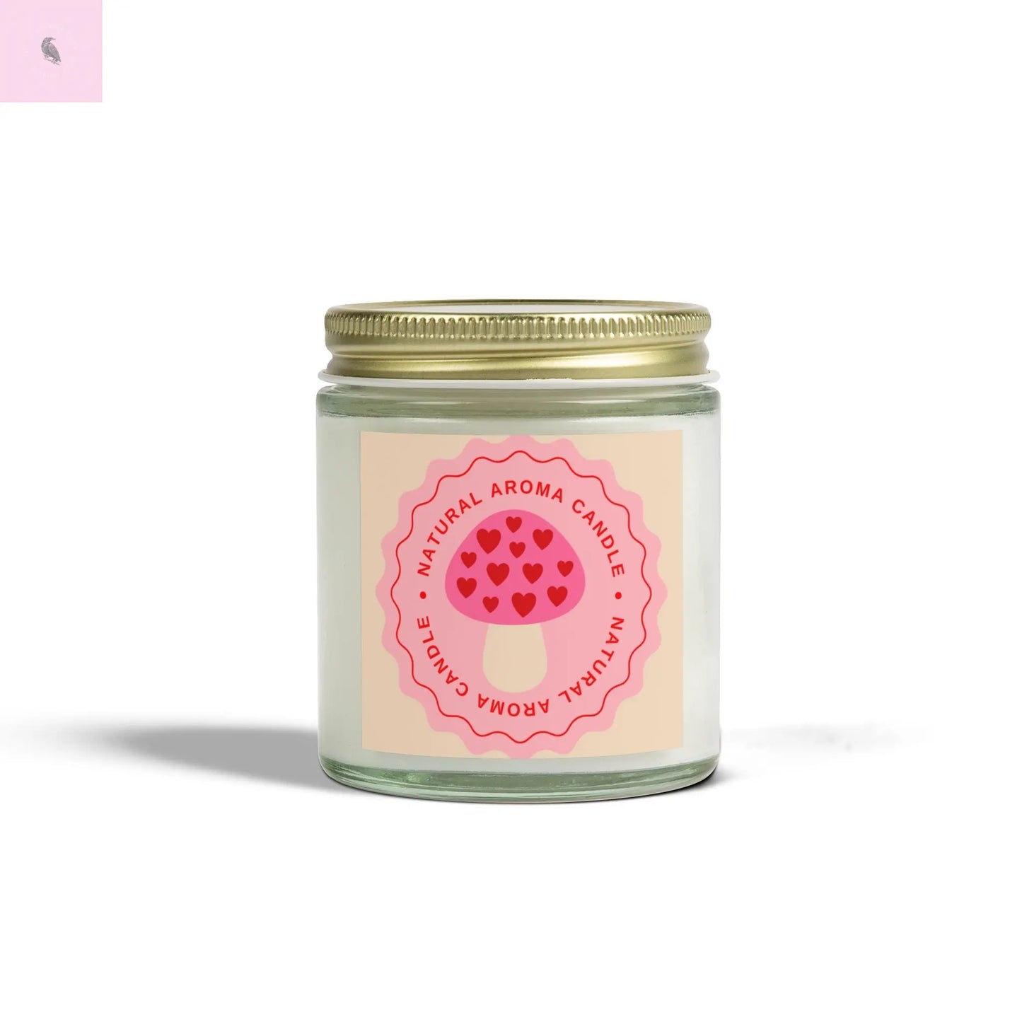 Mushroom retro Scented Candles, Coconut Apricot Wax (4oz, 9oz) the flirty crow