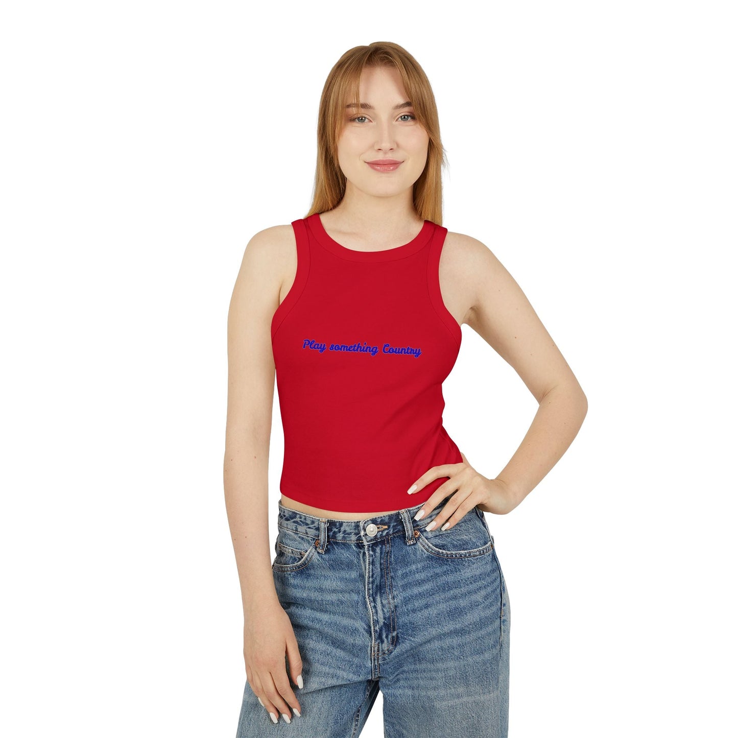 Country Vibes Racerback Tank Top , Play Something Country, Summer Fashion, Festival Wear, Gift for Music Lovers the flirty crow
