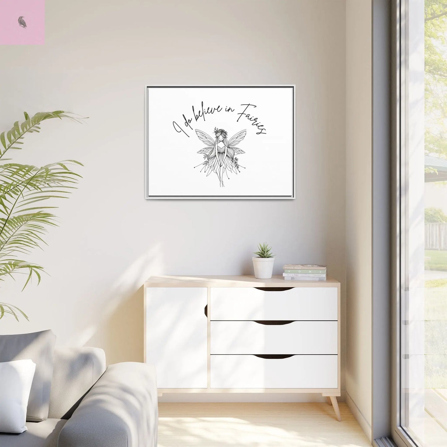 Fairies Canvas, Framed (Multi-color) - The flirty crow