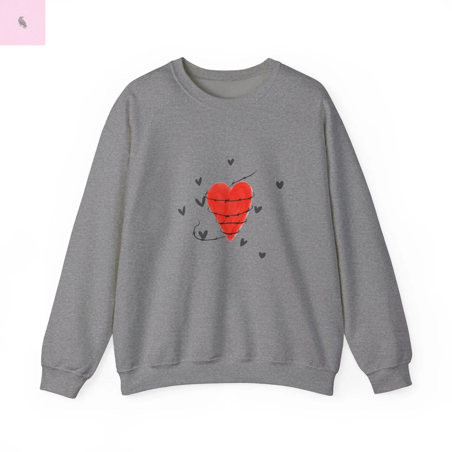 Heart Love Crewneck Sweatshirt The flirty crow