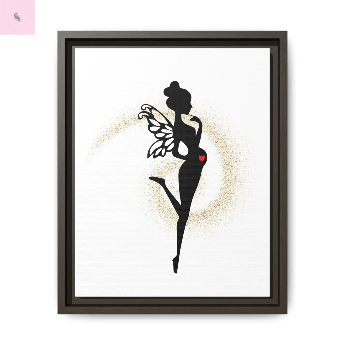Framed Fairy Art Print - Enchanting Decor for Expecting Mothers, Baby Shower Gift, Elegant Nursery Wall Art, Whimsical Home Accent The flirty crow
