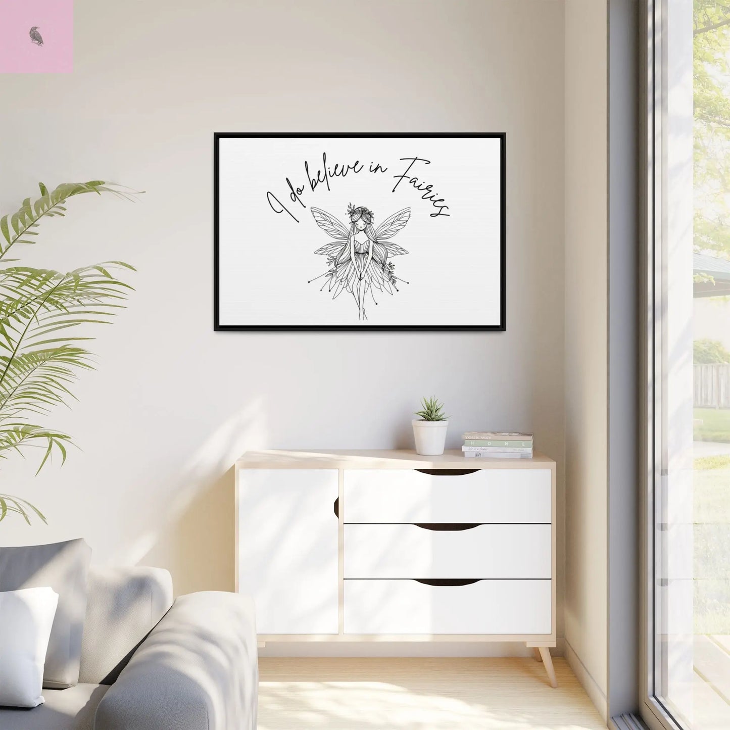 Fairies Canvas, Framed (Multi-color) - The flirty crow