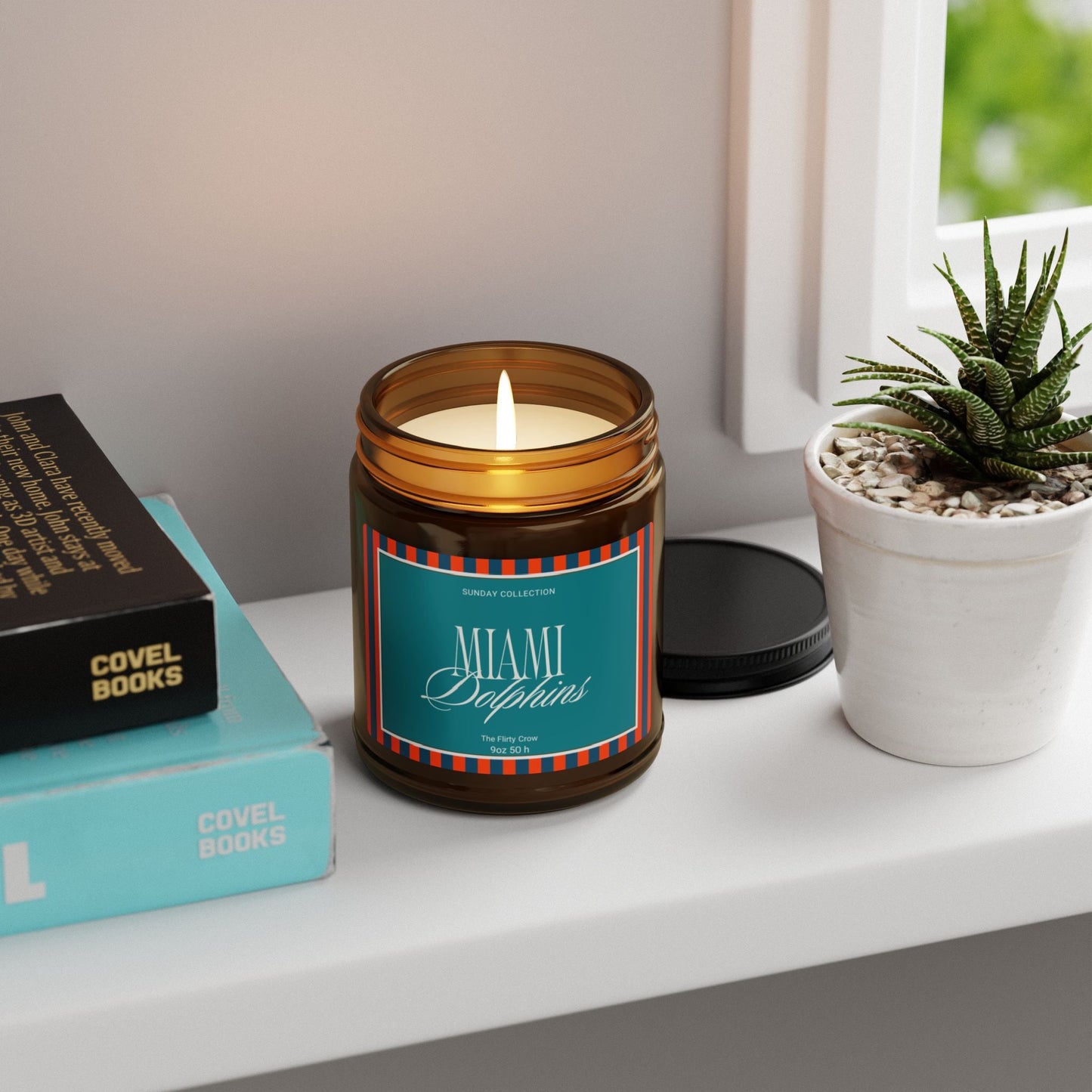 Miami Dolphins Soy Candle, Game Day home fragrance The flirty crow