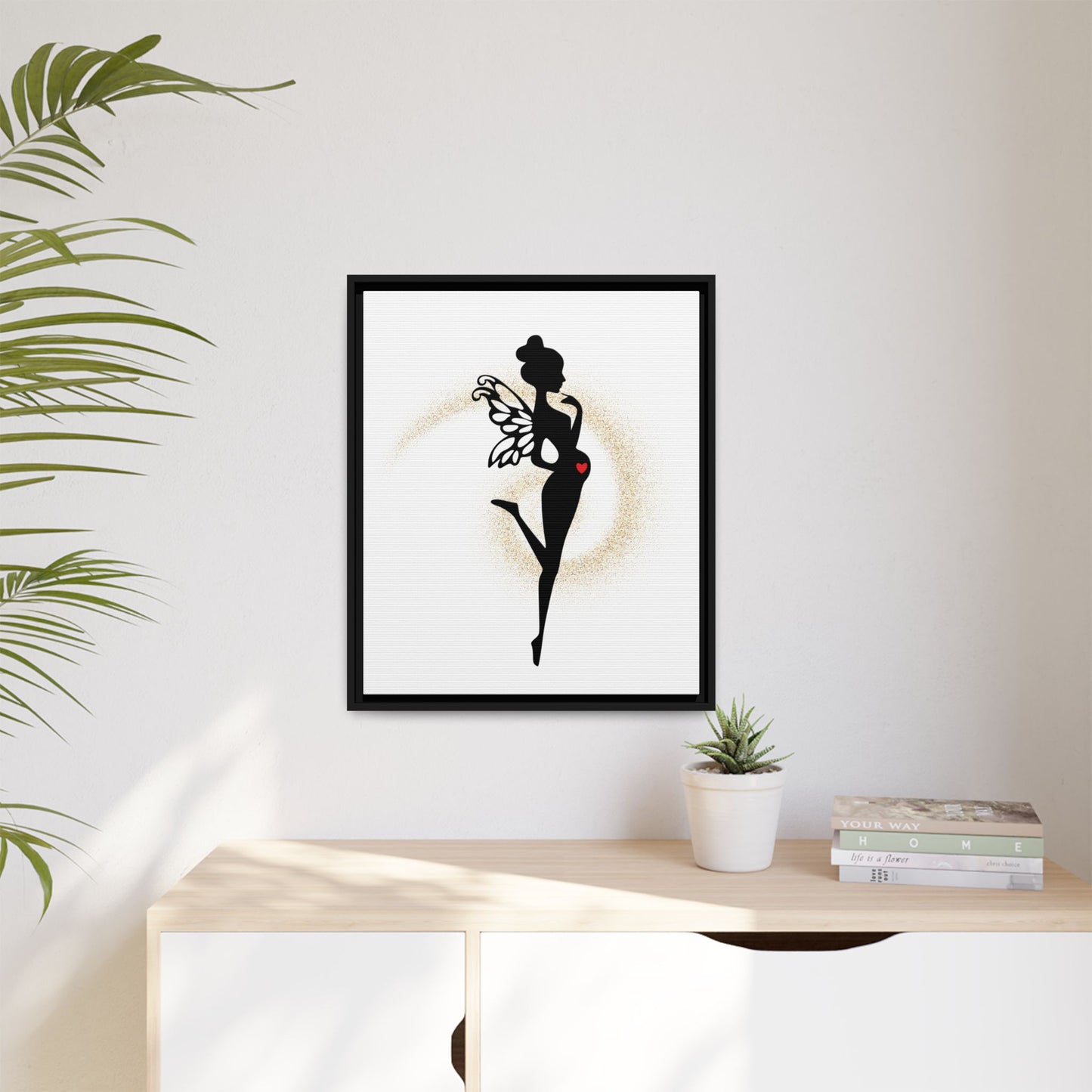 Framed Fairy Art Print - Enchanting Decor for Expecting Mothers, Baby Shower Gift, Elegant Nursery Wall Art, Whimsical Home Accent - The flirty crow