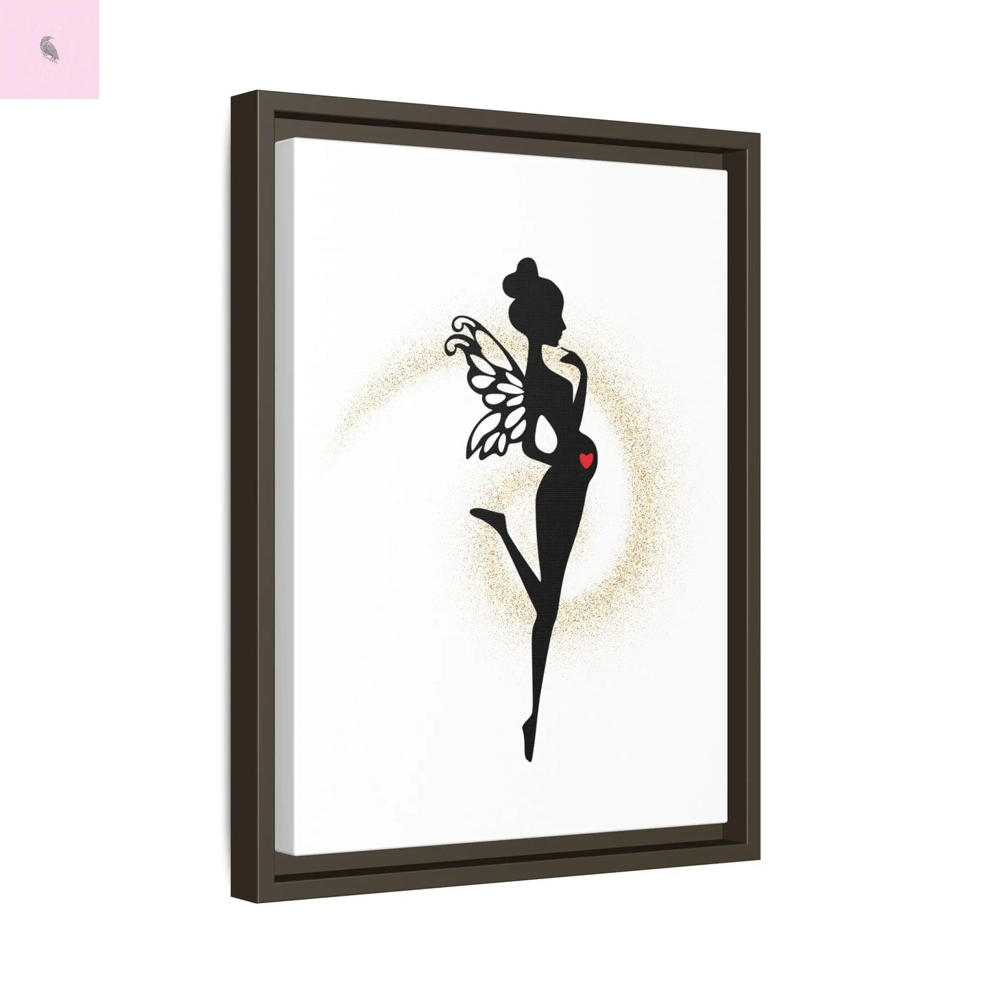 Framed Fairy Art Print - Enchanting Decor for Expecting Mothers, Baby Shower Gift, Elegant Nursery Wall Art, Whimsical Home Accent The flirty crow
