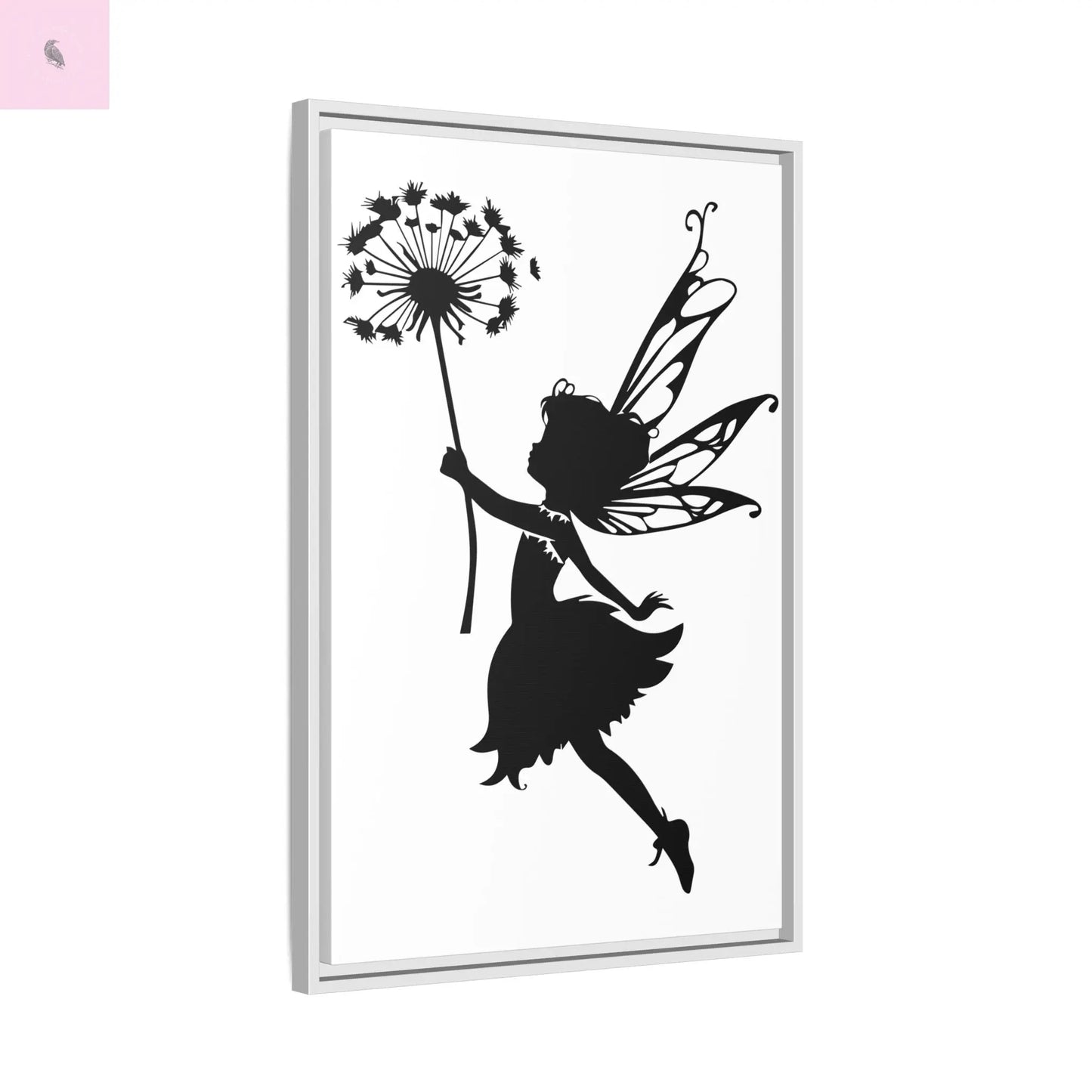 Framed canvas Fairy Silhouette Wall Art, Fairy lover Home Decor, Whimsical Framed Canvas, Fairy Gift, Kids Room Decoration, Nursery Art The flirty crow