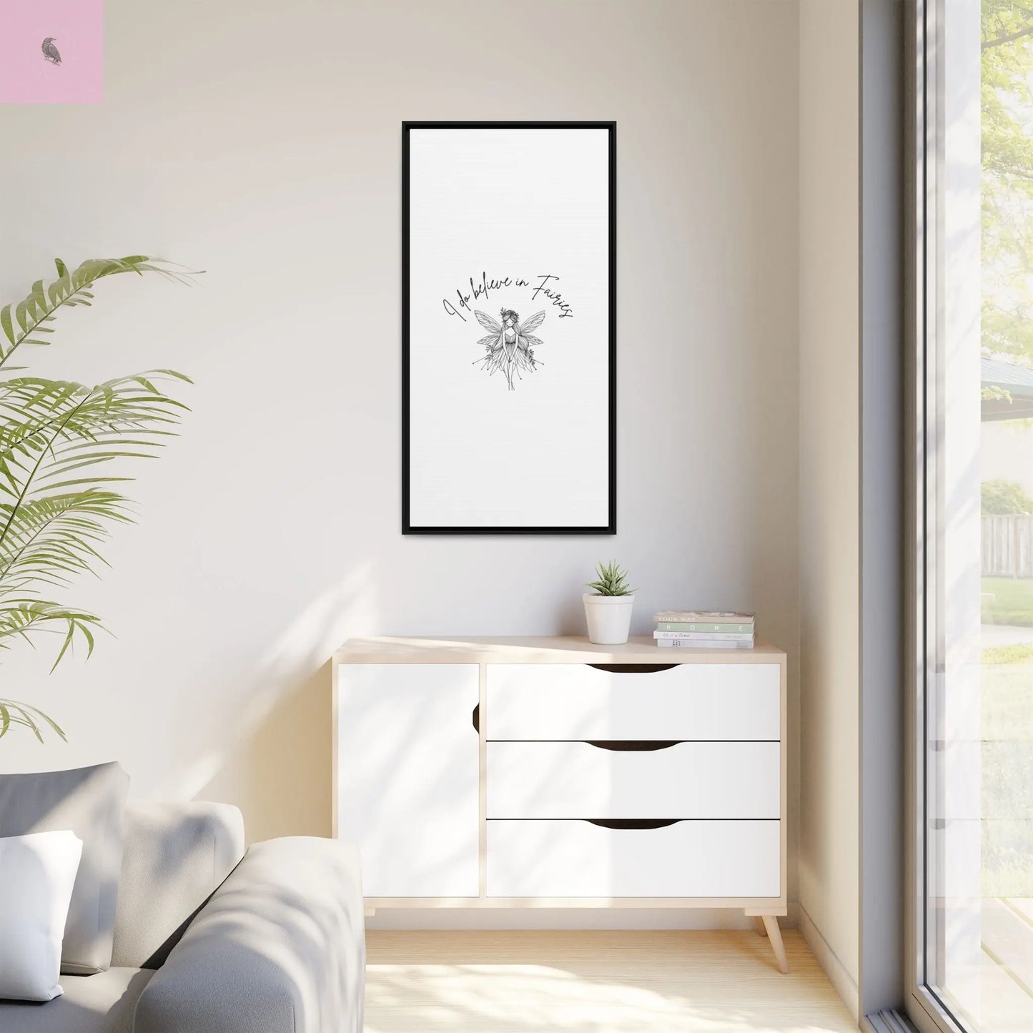 Fairies Canvas, Framed (Multi-color) - The flirty crow