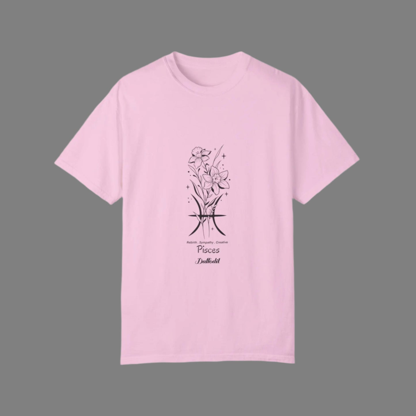 Pisces birth flower T-Shirt for Astrology Lovers Printify