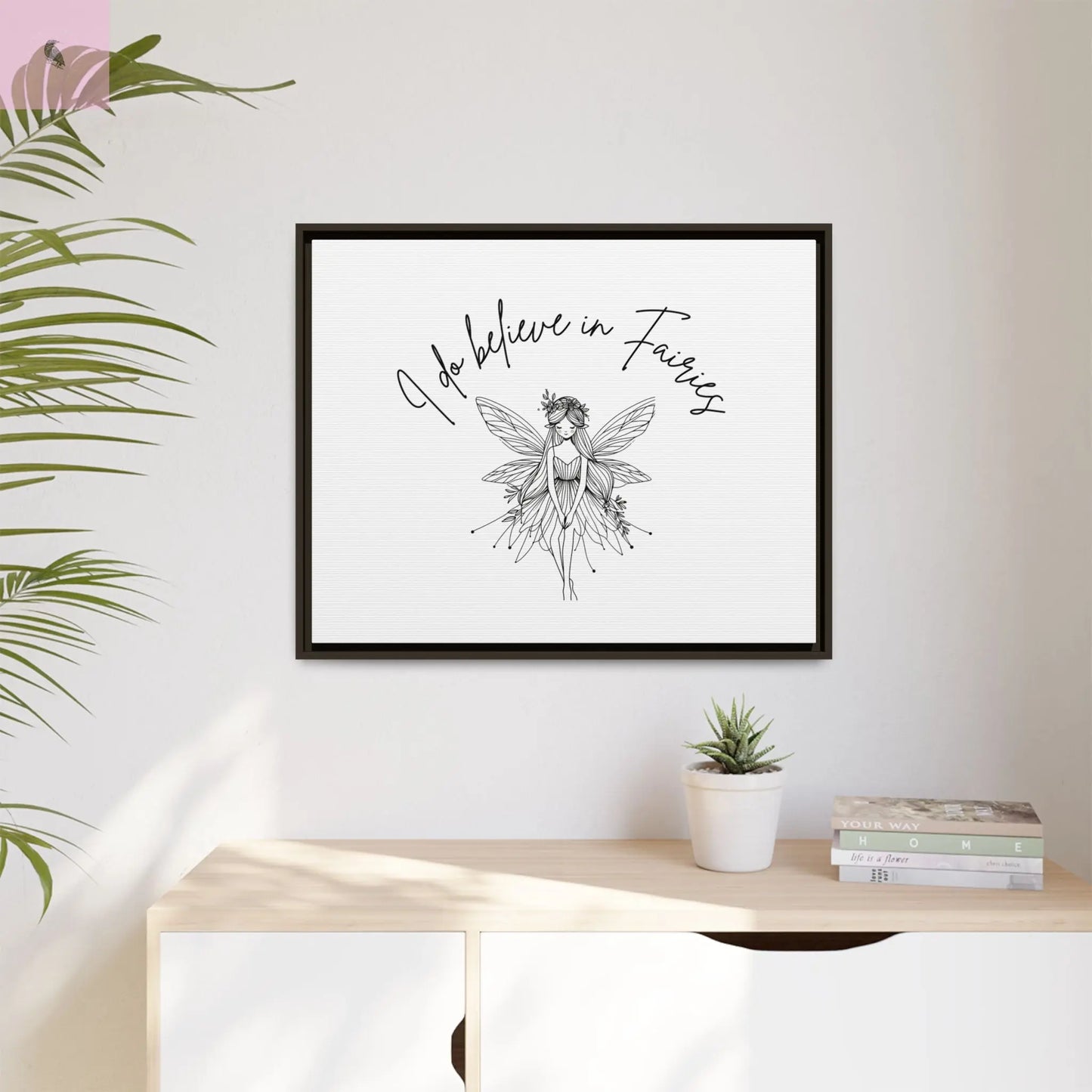 Fairies Canvas, Framed (Multi-color) - The flirty crow