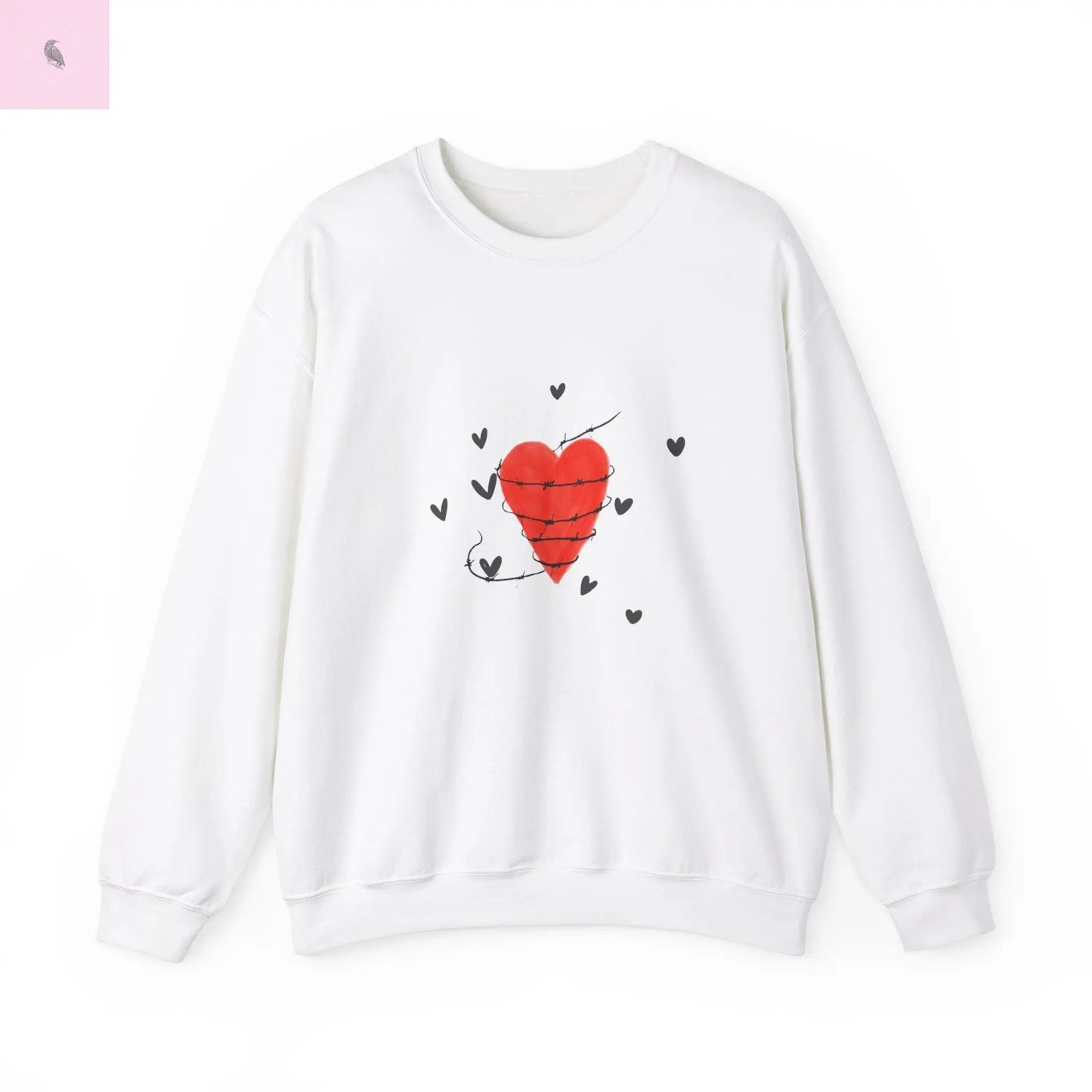 Heart Love Crewneck Sweatshirt The flirty crow