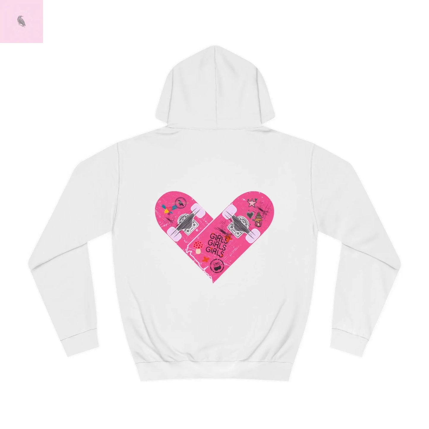 Skateboarding Hoodie - Unisex College Hoodie The flirty crow