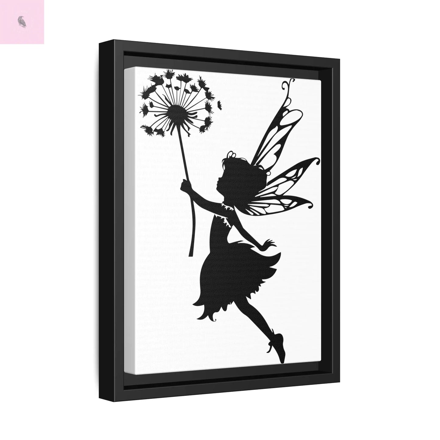 Framed canvas Fairy Silhouette Wall Art, Fairy lover Home Decor, Whimsical Framed Canvas, Fairy Gift, Kids Room Decoration, Nursery Art The flirty crow