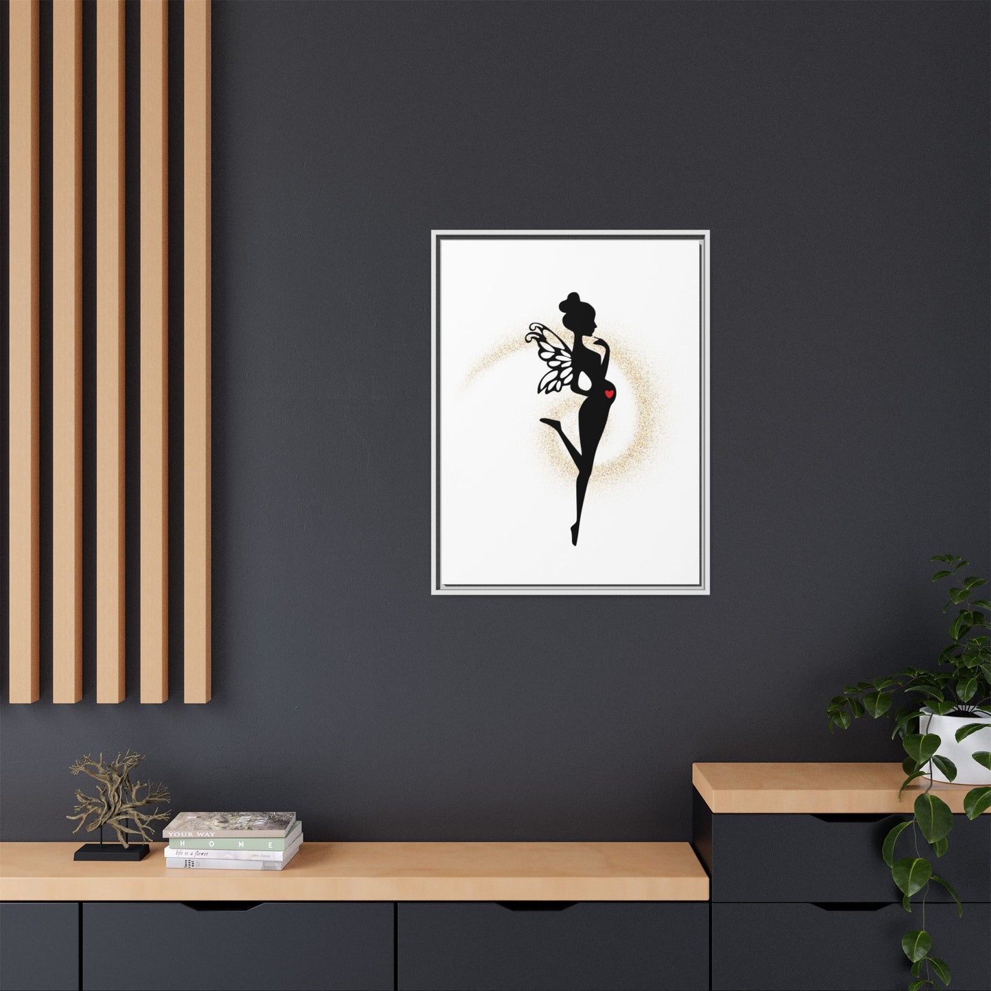 Framed Fairy Art Print - Enchanting Decor for Expecting Mothers, Baby Shower Gift, Elegant Nursery Wall Art, Whimsical Home Accent - The flirty crow