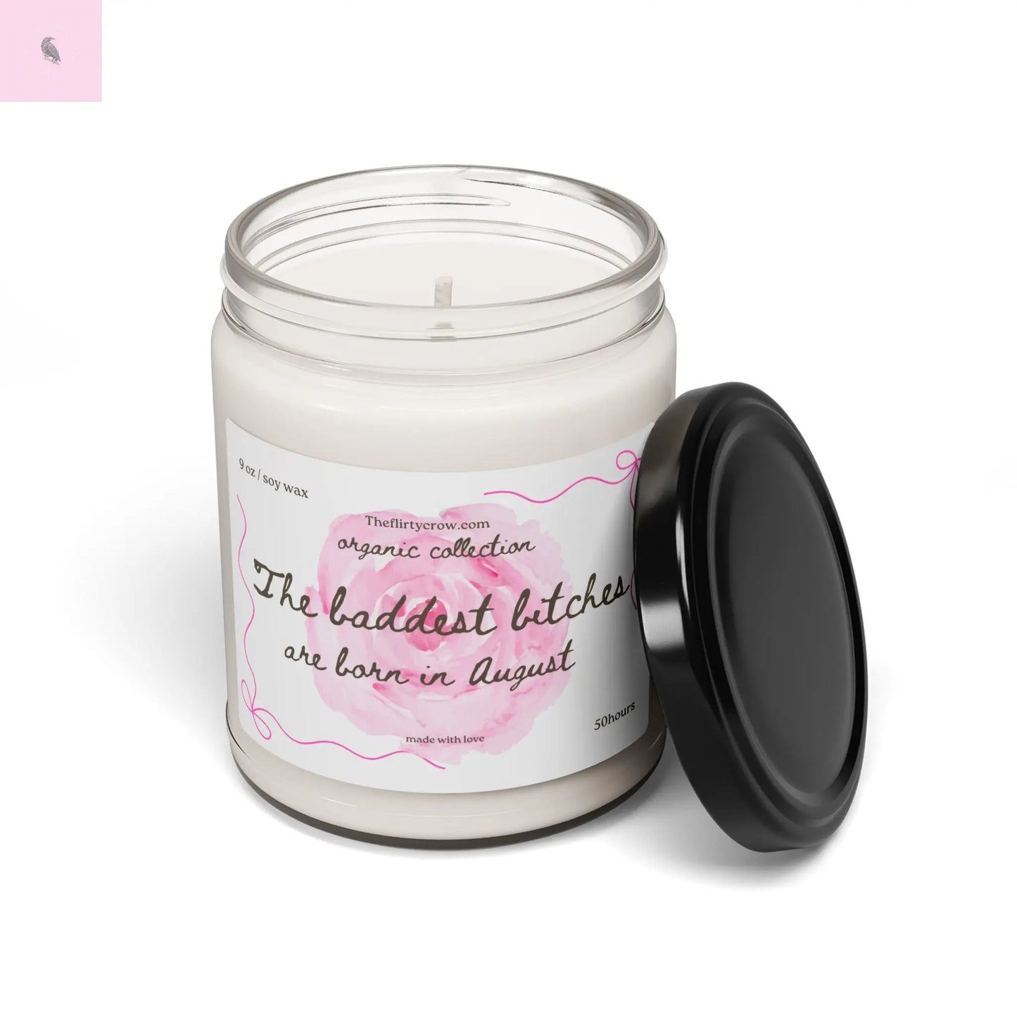 August birthday gift, Soy Candle, gift for her, Coquette design, cherry lover gift, home fragrance The flirty crow