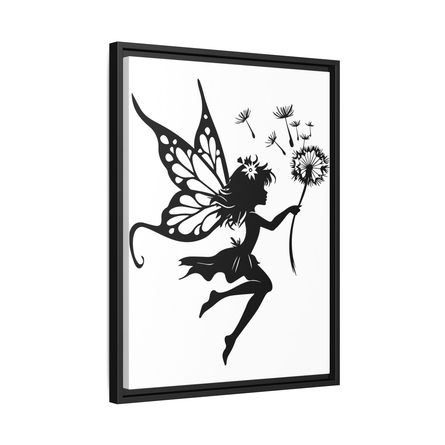 Framed Canvas Fairy Art, whimsical wall decor, nursery room art, gift for her - The flirty crow