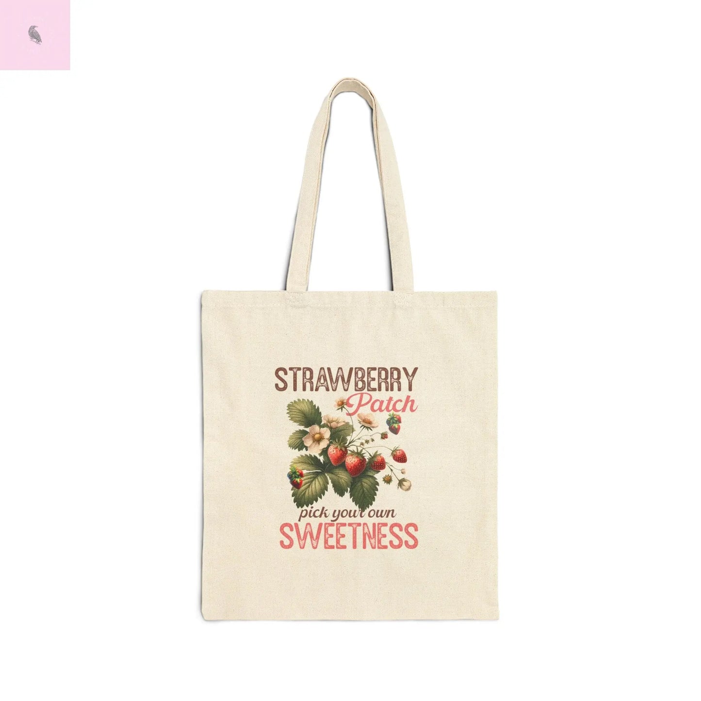 Cotton Canvas Tote Bag the flirty crow