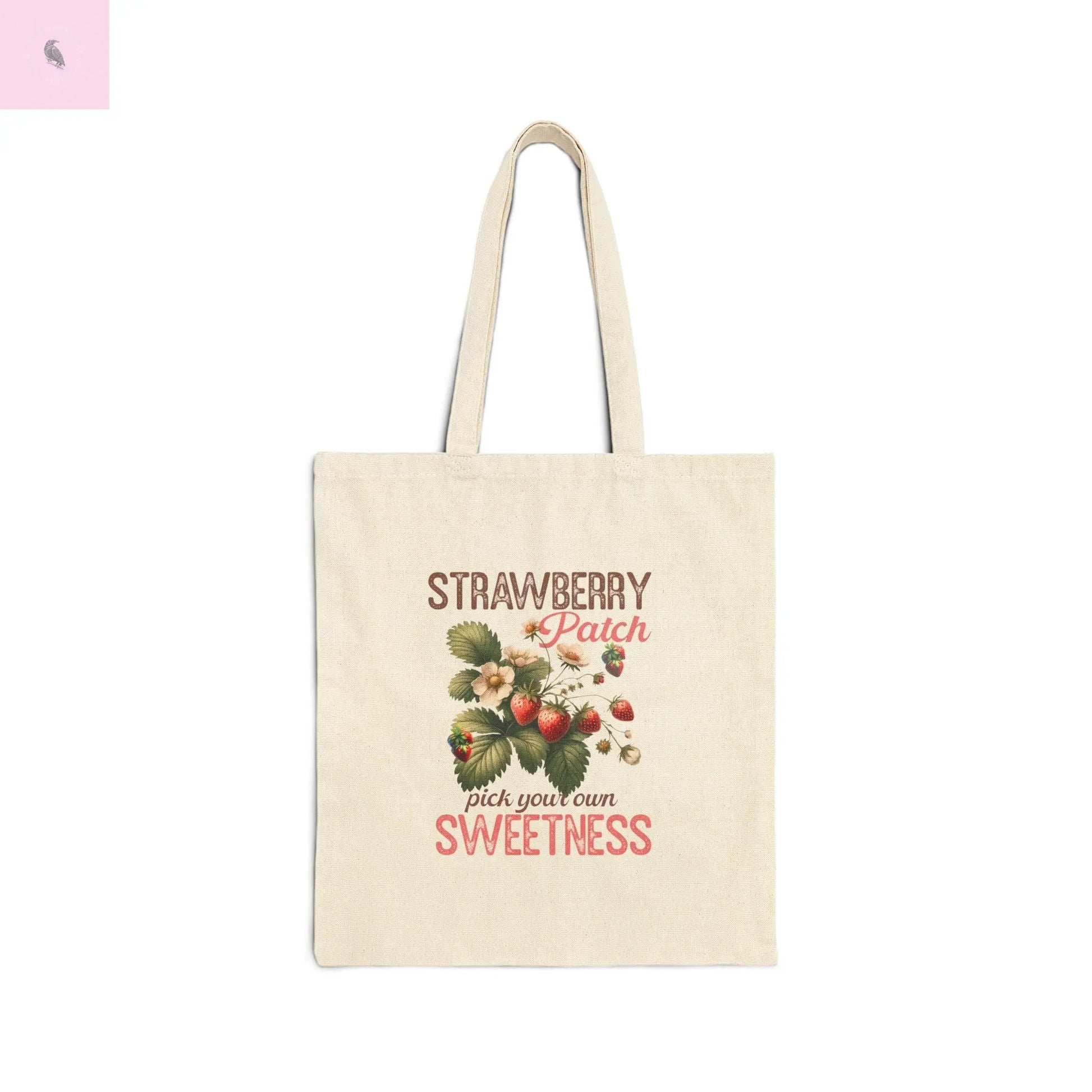 Cotton Canvas Tote Bag the flirty crow