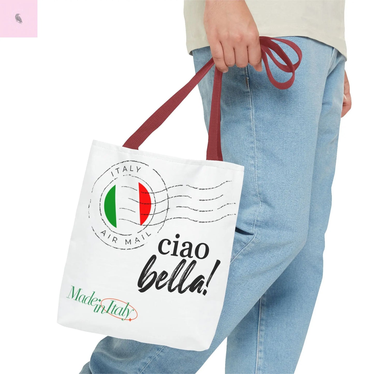 Chic Italian Tote Bag, gift for traveler, beach tote,, Travel tote, , Gift for Her, Shopping, Beach Bag, farmers market tote The flirty crow