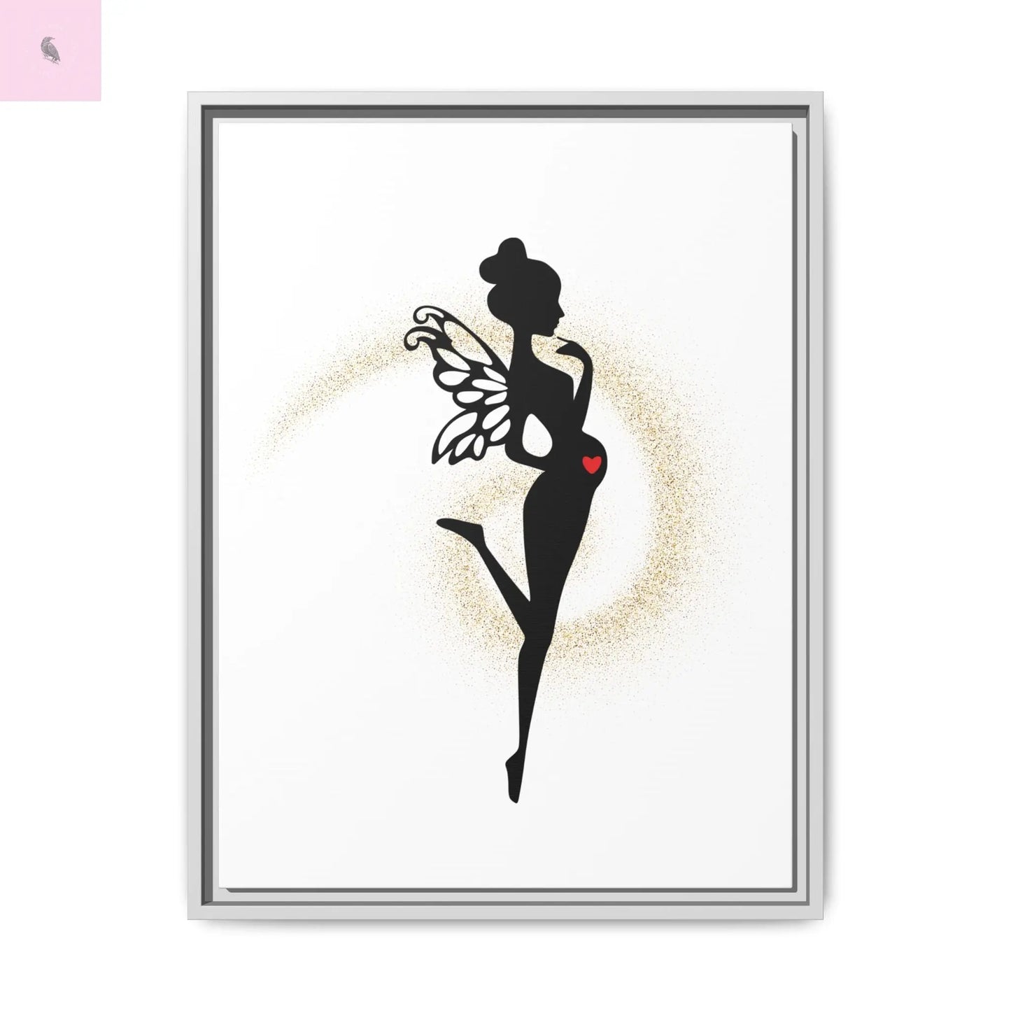 Framed Fairy Art Print - Enchanting Decor for Expecting Mothers, Baby Shower Gift, Elegant Nursery Wall Art, Whimsical Home Accent The flirty crow