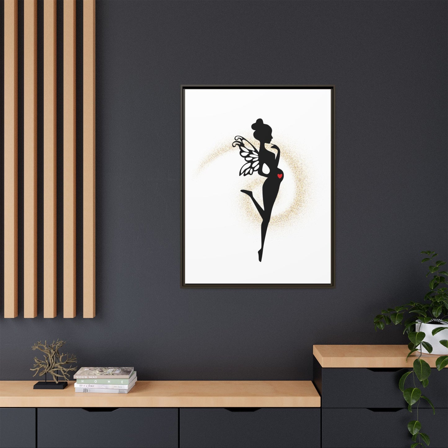 Framed Fairy Art Print - Enchanting Decor for Expecting Mothers, Baby Shower Gift, Elegant Nursery Wall Art, Whimsical Home Accent - The flirty crow