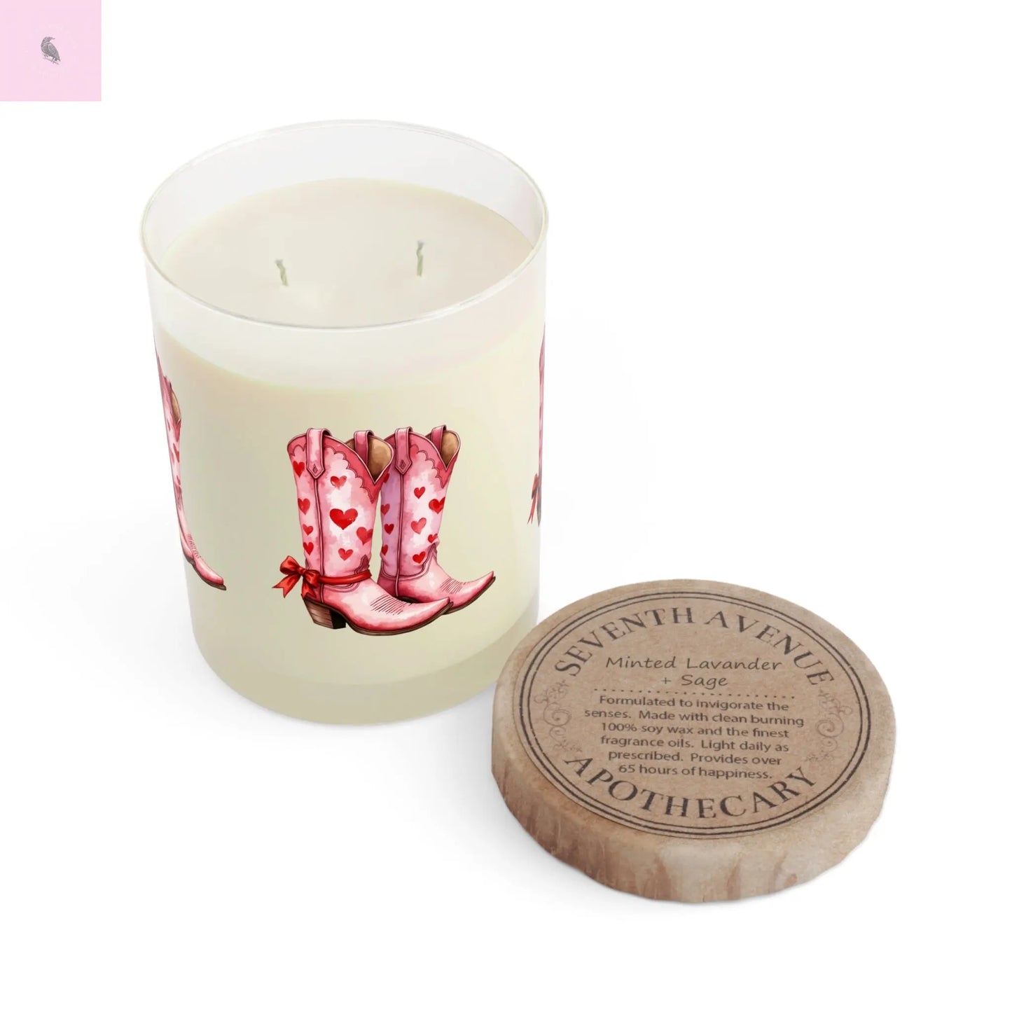 Scented Candle - Cowboy Girl Heart Candle, 11oz The flirty crow