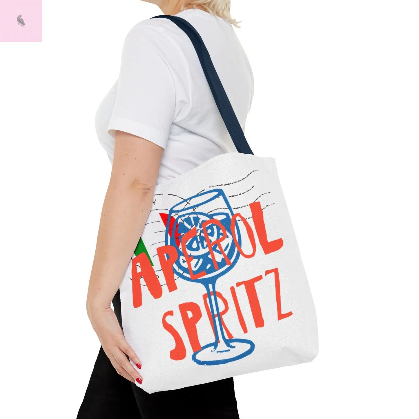 Aperol Spritz Tote Bag, Stylish Beach Bag, Summer Accessory, Gift for Cocktail Lovers, Travel Bag, Fun Party Tote The flirty crow