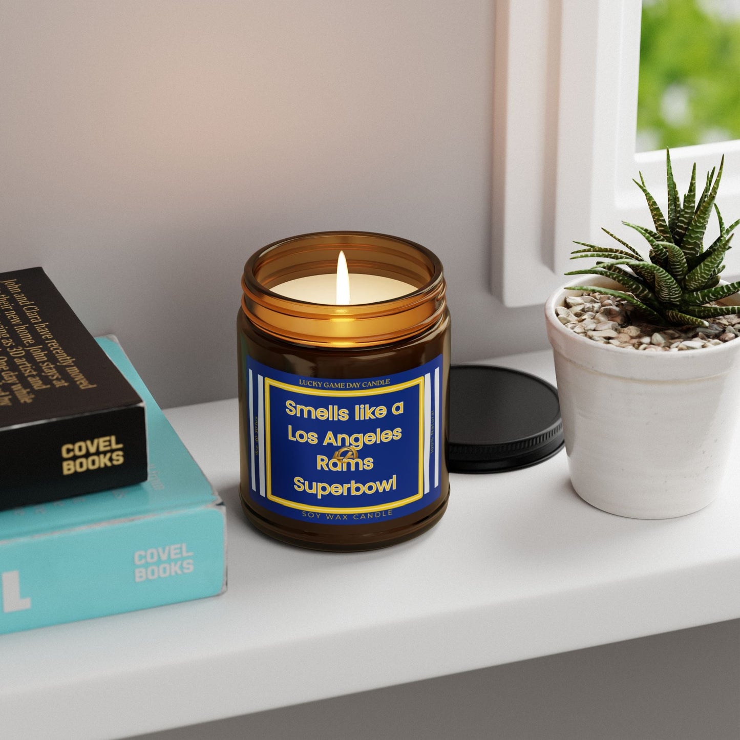 Los Angeles football soy wax candle for Rams fans The flirty crow