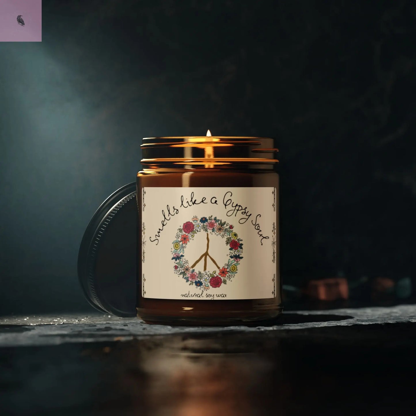 Gypsy Soul Glass Soy Candle The flirty crow
