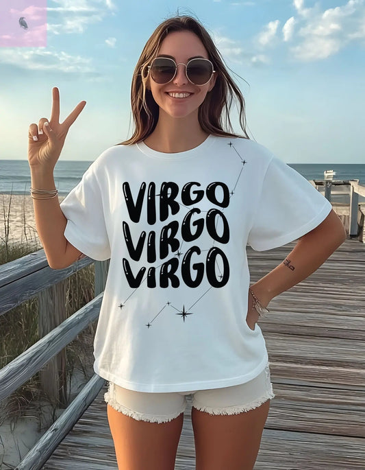 Virgo Star Sign Unisex Tee - Astrology Libra Birthday Gift the flirty crow