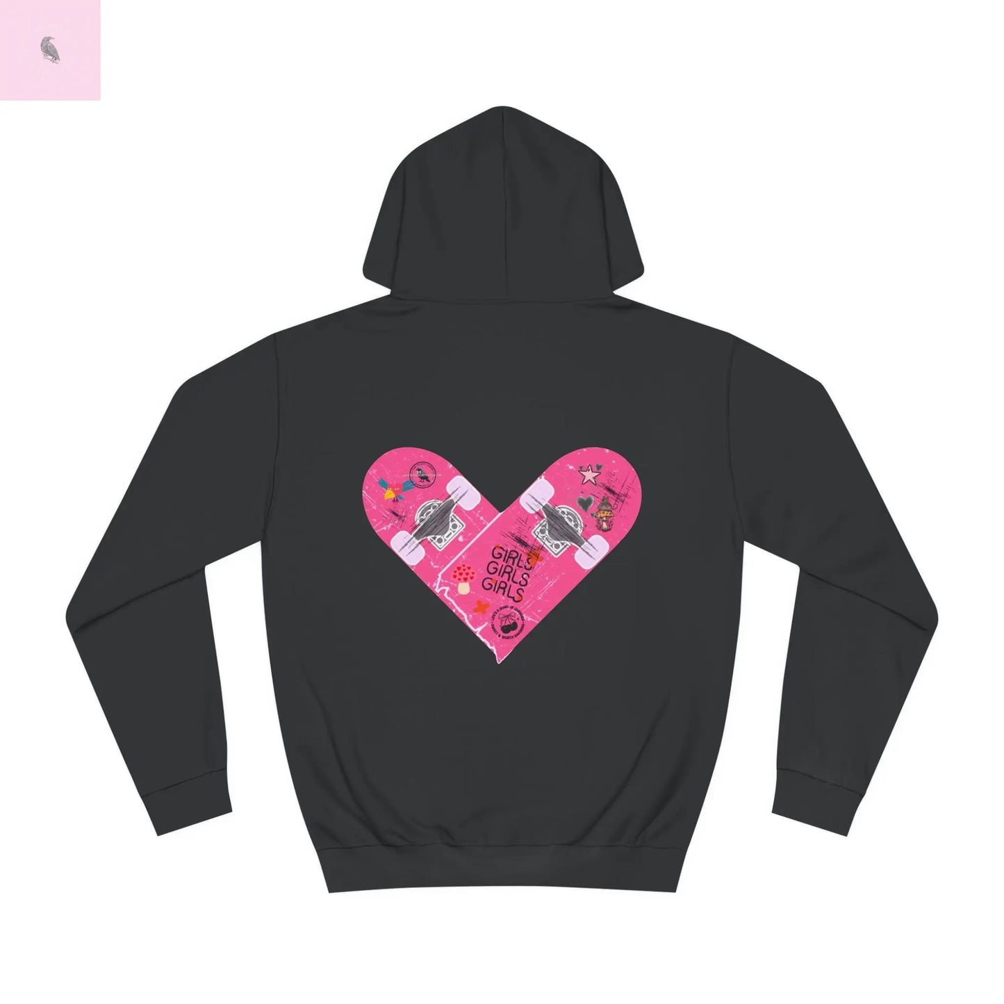 Skateboarding Hoodie - Unisex College Hoodie The flirty crow