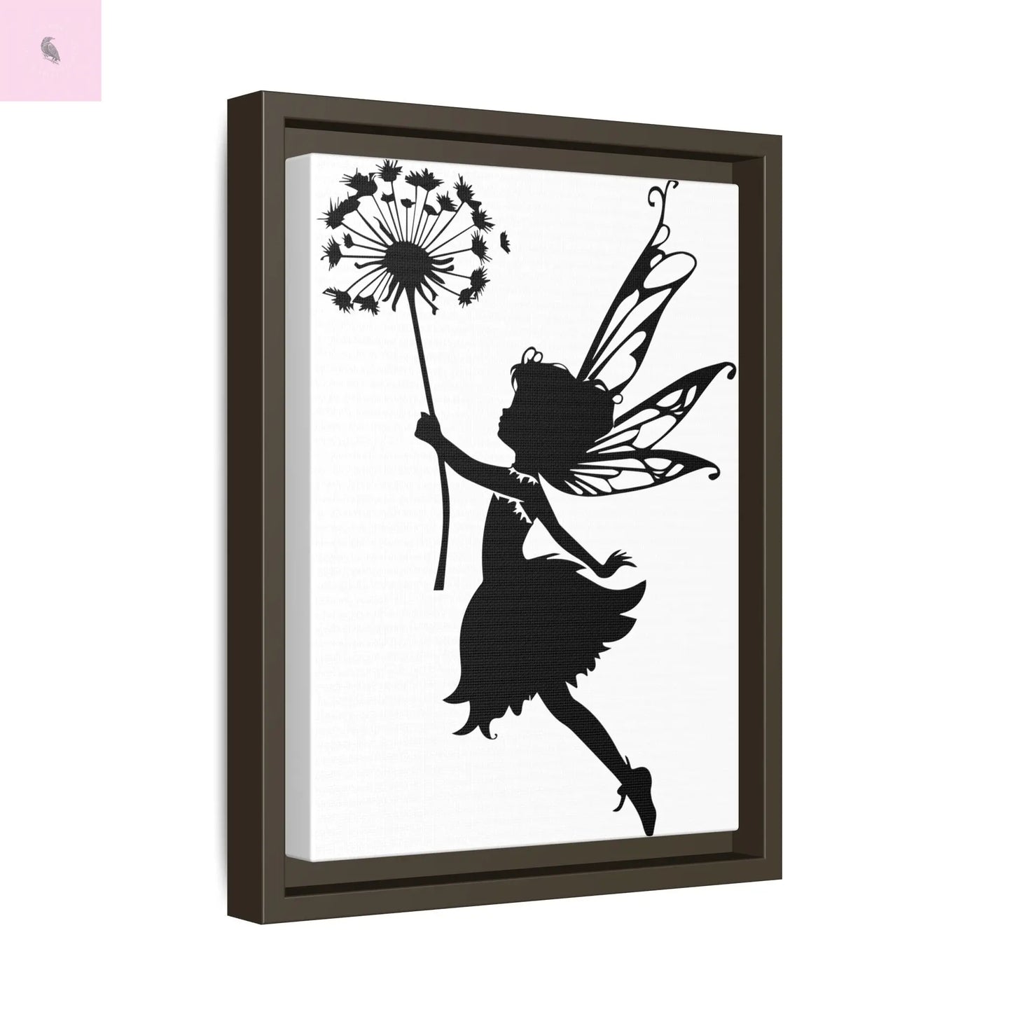 Framed canvas Fairy Silhouette Wall Art, Fairy lover Home Decor, Whimsical Framed Canvas, Fairy Gift, Kids Room Decoration, Nursery Art The flirty crow