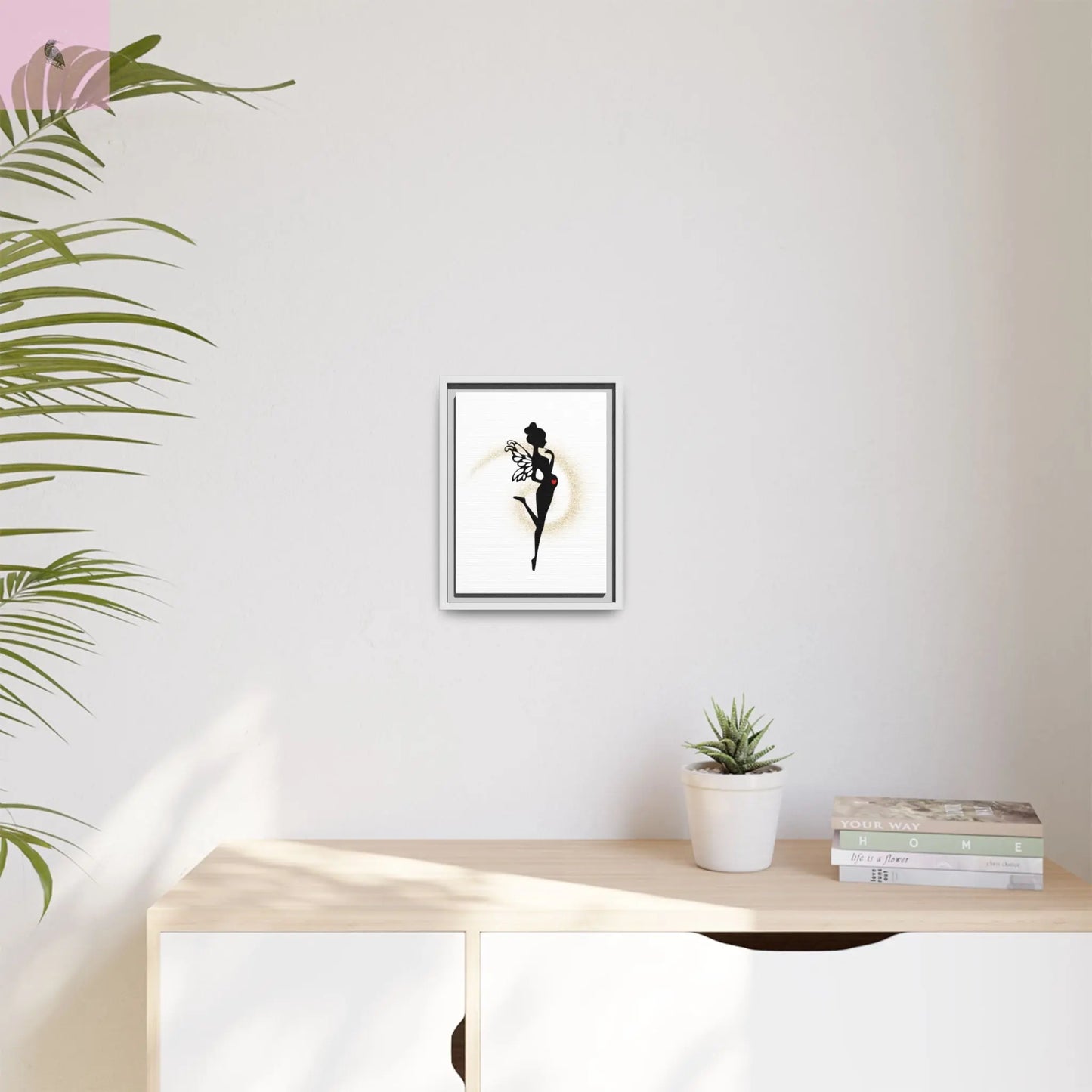 Framed Fairy Art Print - Enchanting Decor for Expecting Mothers, Baby Shower Gift, Elegant Nursery Wall Art, Whimsical Home Accent The flirty crow