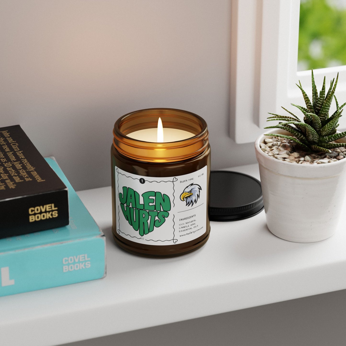 Philadelphia Eagles Candle, Jalen Hurts Football Fan Soy Candle,