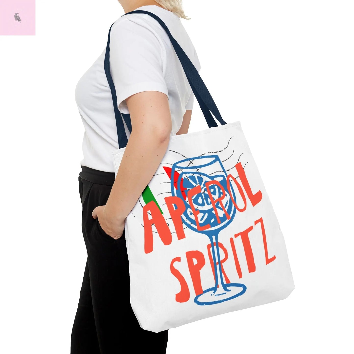 Aperol Spritz Tote Bag, Stylish Beach Bag, Summer Accessory, Gift for Cocktail Lovers, Travel Bag, Fun Party Tote The flirty crow
