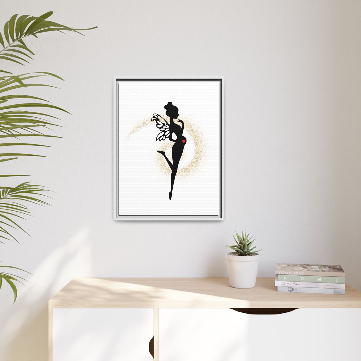 Framed Fairy Art Print - Enchanting Decor for Expecting Mothers, Baby Shower Gift, Elegant Nursery Wall Art, Whimsical Home Accent - The flirty crow