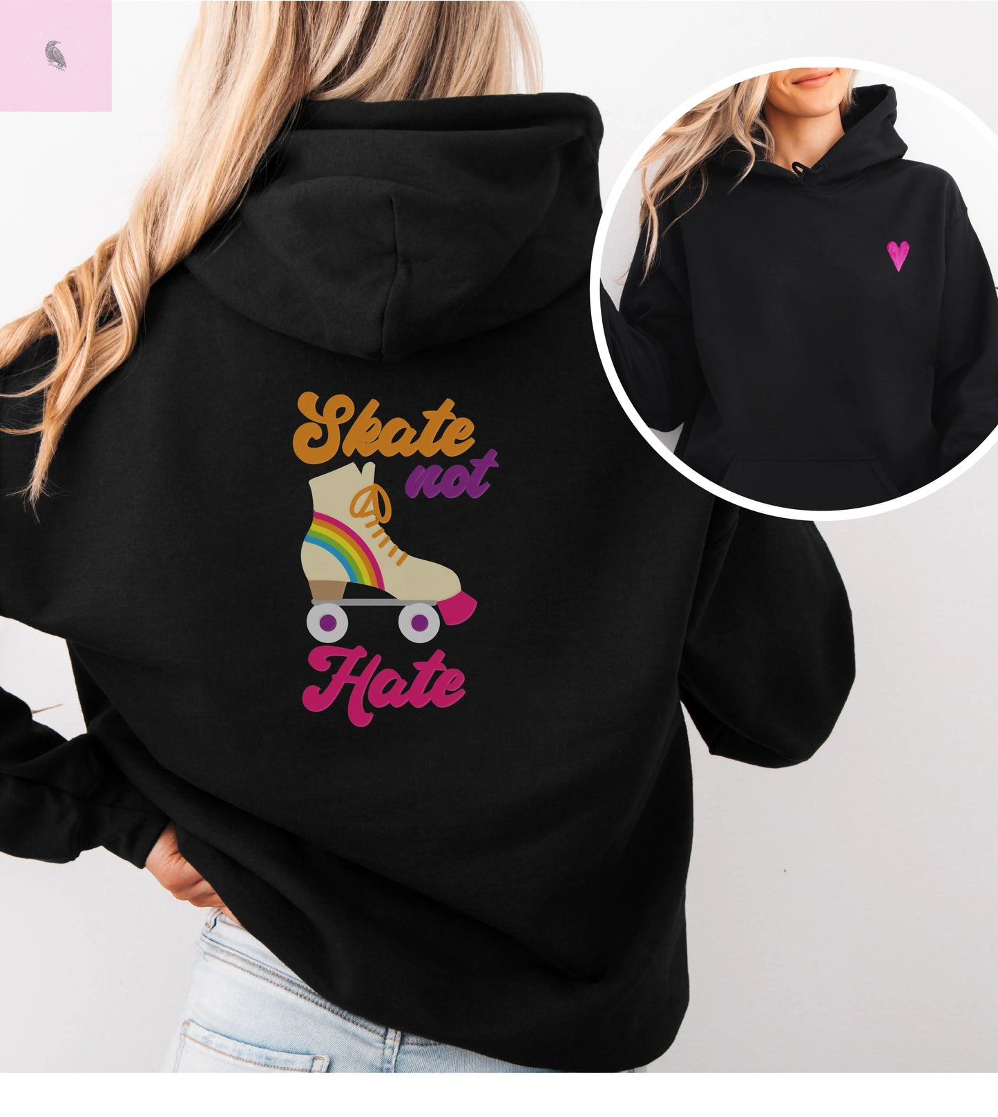 Skate Not Hate Hoodie The flirty crow