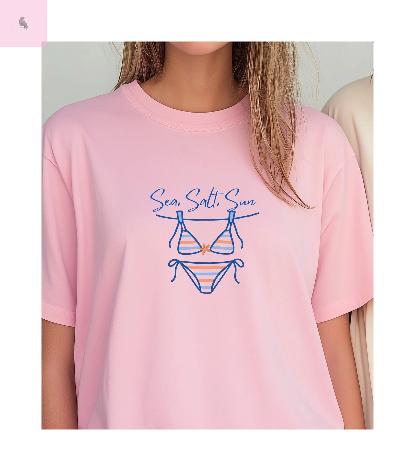 Bikini tshirt, Comfort Colors summer tee, Beach Lover T-shirt, Vacation shirt, gift for her, unisex The flirty crow