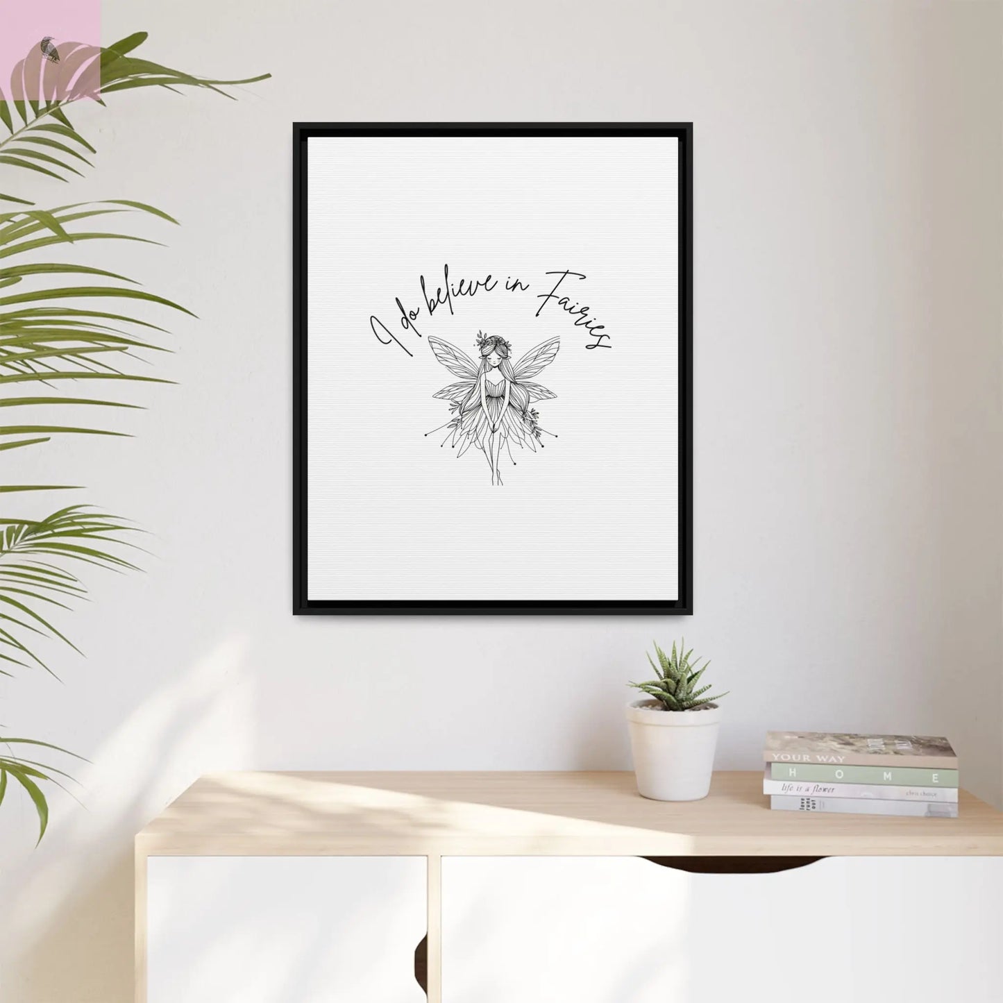 Fairies Canvas, Framed (Multi-color) - The flirty crow