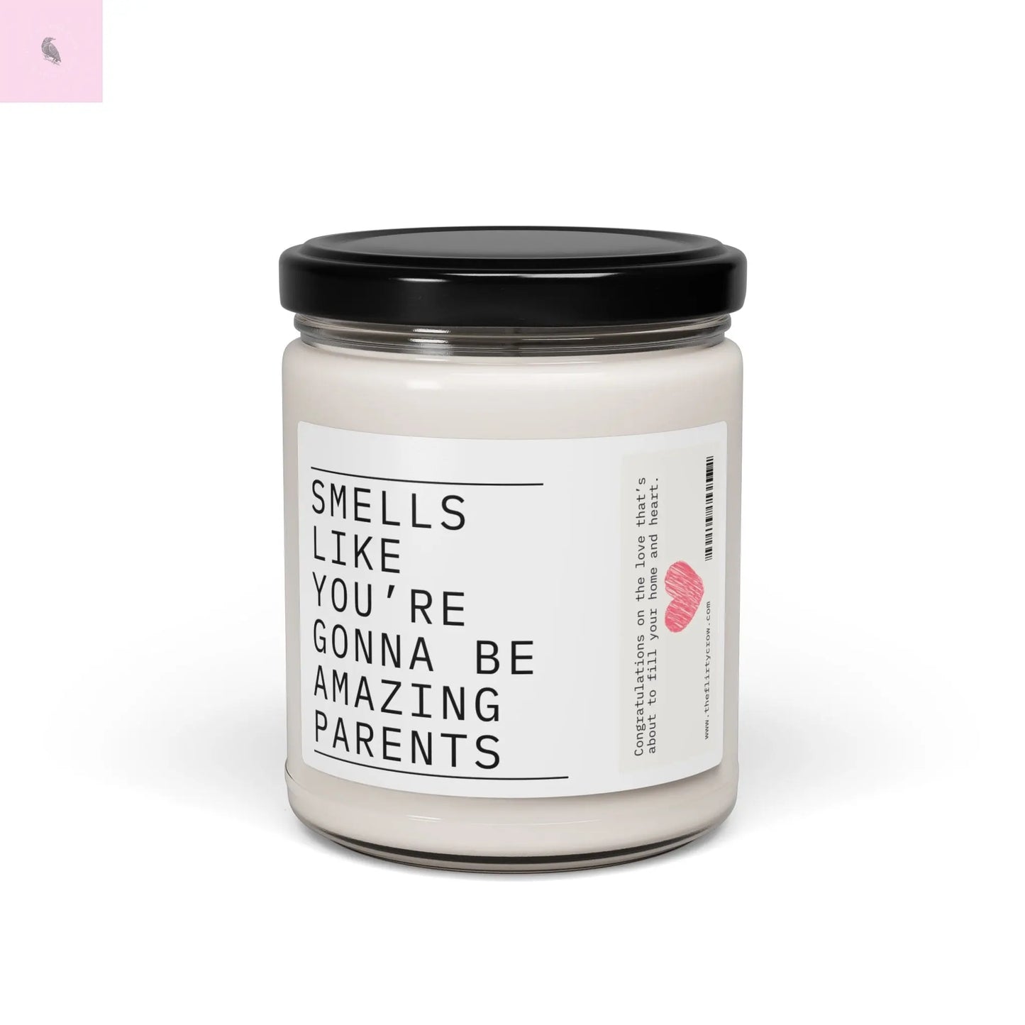 Scented Soy Candle - "Smells Like You're Gonna Be Amazing Parents" - Perfect Baby Shower Gift The flirty crow