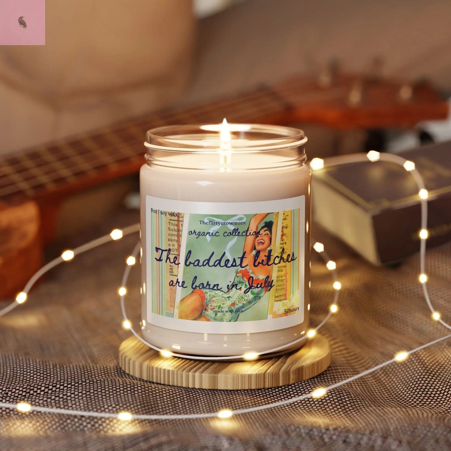 August birthday Soy Candle gift, August Birthday idea , Retro vibe, eco friendly, Gift for her, Home Fragrance Printify