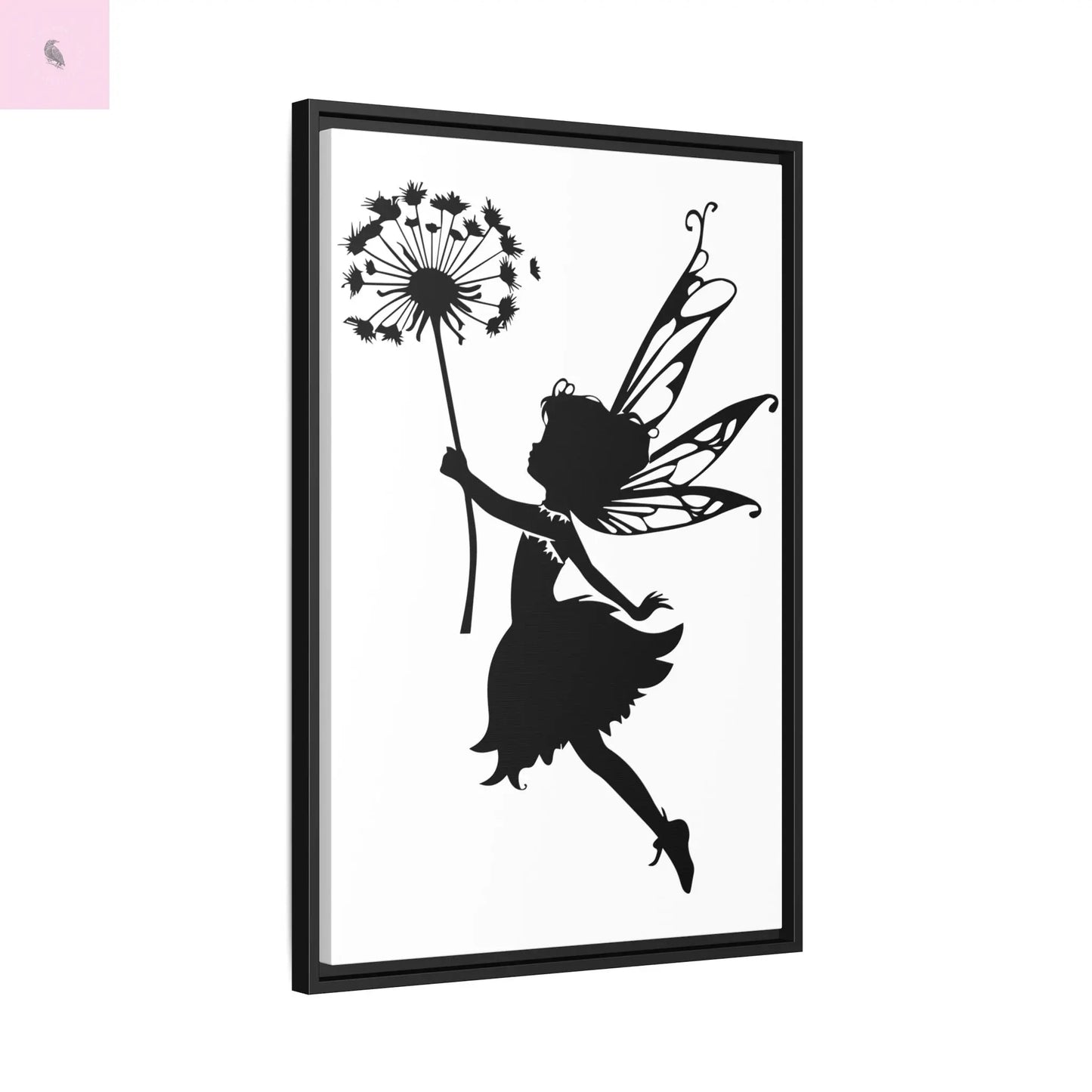 Framed canvas Fairy Silhouette Wall Art, Fairy lover Home Decor, Whimsical Framed Canvas, Fairy Gift, Kids Room Decoration, Nursery Art The flirty crow