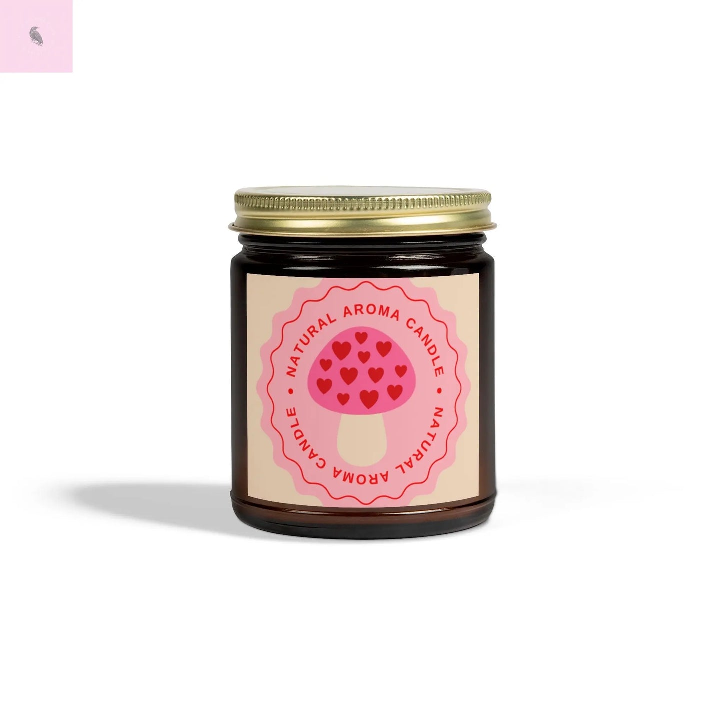 Mushroom retro Scented Candles, Coconut Apricot Wax (4oz, 9oz) the flirty crow