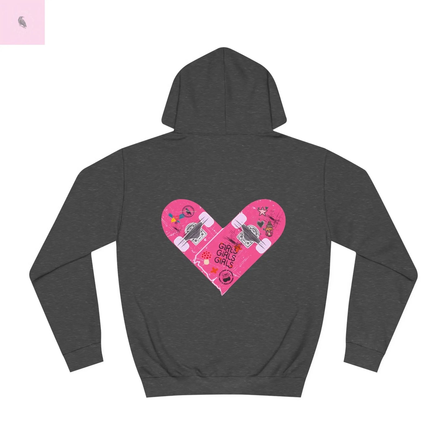 Skateboarding Hoodie - Unisex College Hoodie The flirty crow