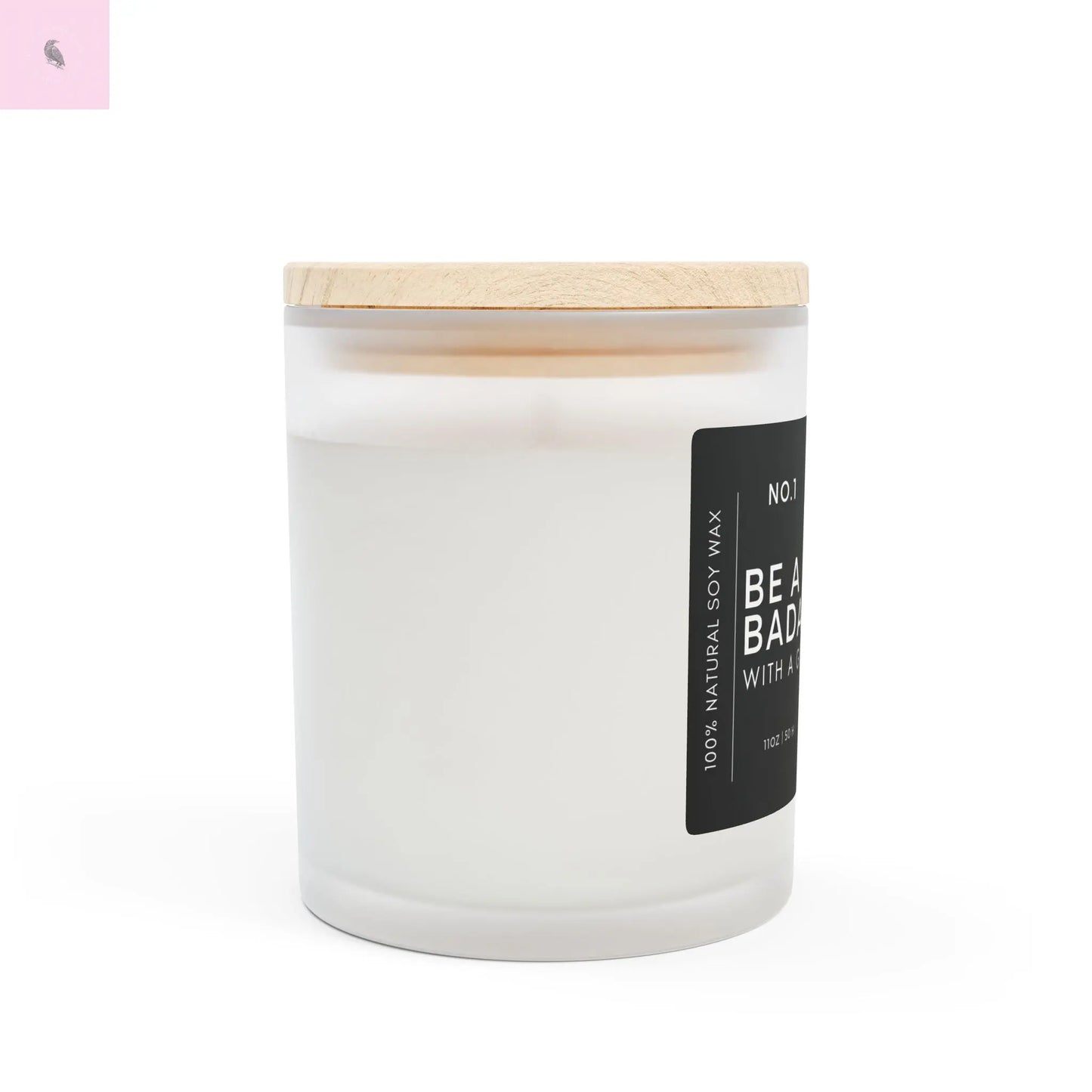 Bad ass Glass motivation Candle The flirty crow