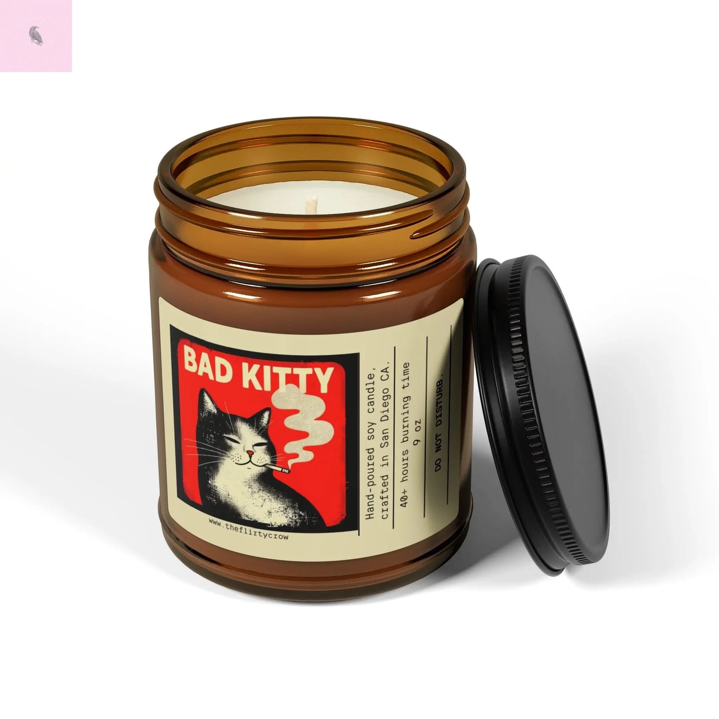Bad Kitty Scented Soy Candle, Relaxing Home Fragrance, Scented Candle, unique candle, gift for her, gift for him, housewarming gift Printify