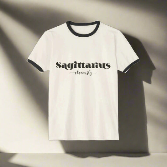 Sagitaurus Sun Sign Ringer T-Shirt the flirty crow