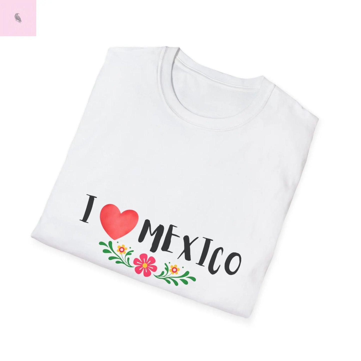 I Love Mexico Unisex tee, cotton summer T-Shirt, Travel Shirt, Gift for Mexico Lovers, Mexico Apparel, Vacation Tee, Hispanic Heritage Tee Printify