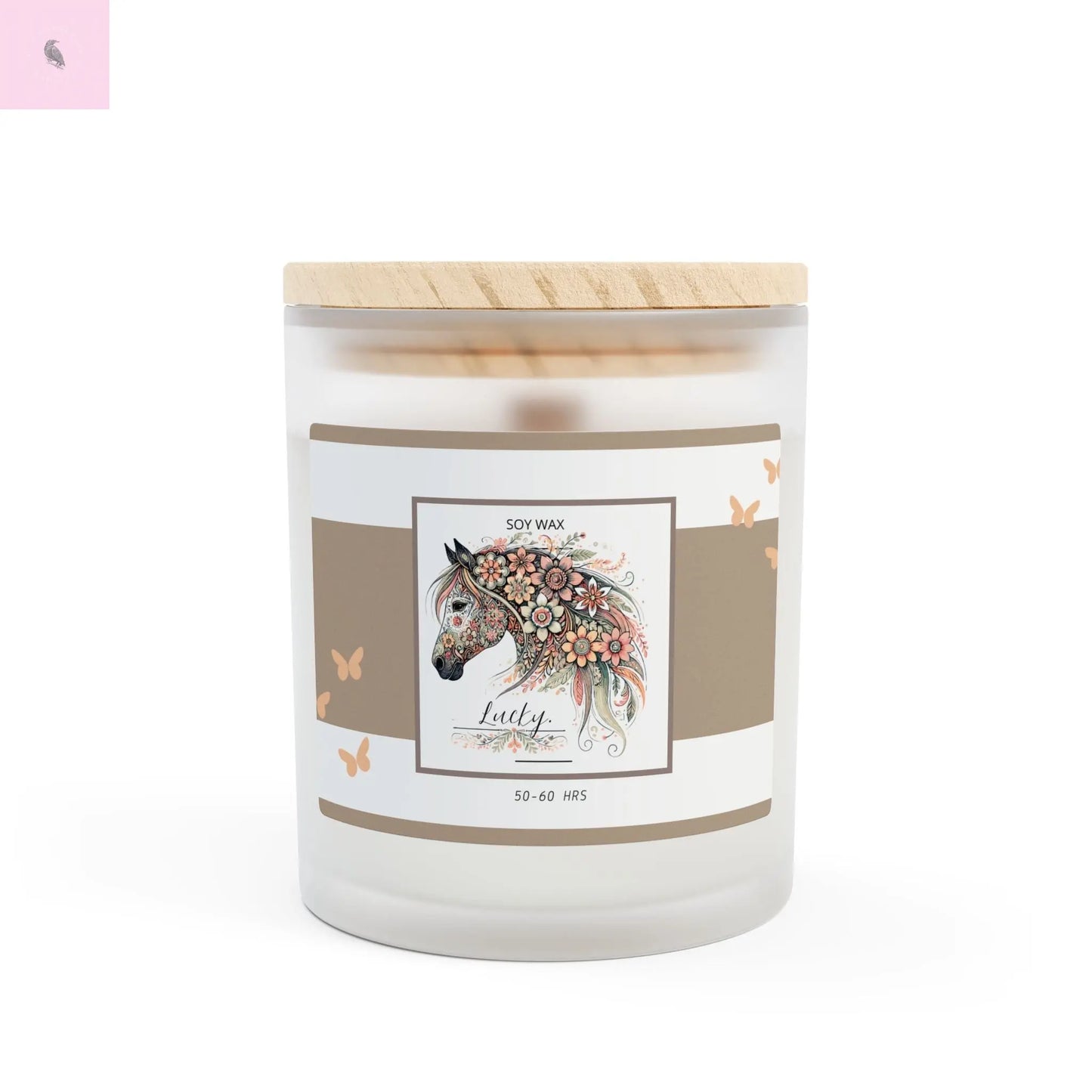 boho horse lovers glass candle the flirty crow