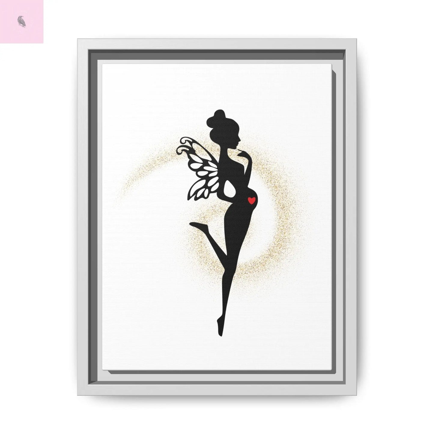 Framed Fairy Art Print - Enchanting Decor for Expecting Mothers, Baby Shower Gift, Elegant Nursery Wall Art, Whimsical Home Accent The flirty crow